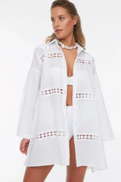 Camisa larga playera con rayas