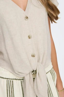 Camisa manga corta de lino