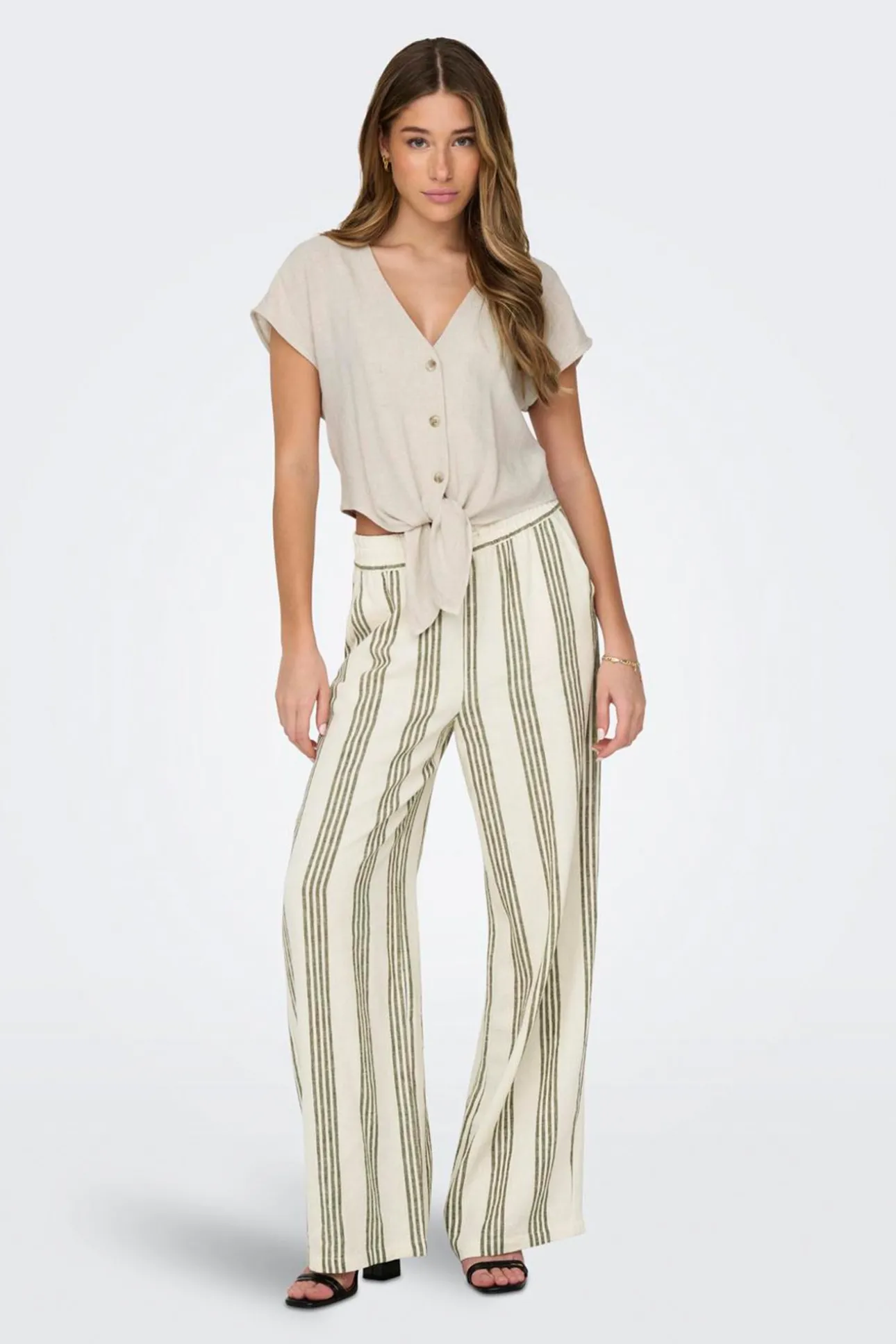 Camisa manga corta de lino