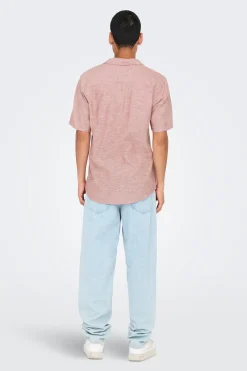 Camisa manga corta lino