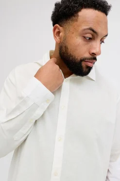 Camisa manga larga con lino