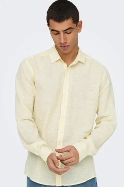 Camisa manga larga lino