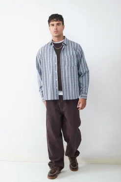 Camisa manga larga oversize bolsillo