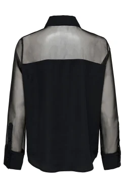 Camisa manga larga transparente