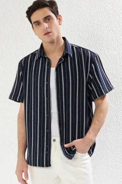 Camisa oversize de manga corta