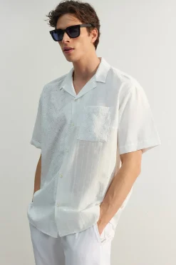 Camisa oversize manga corta