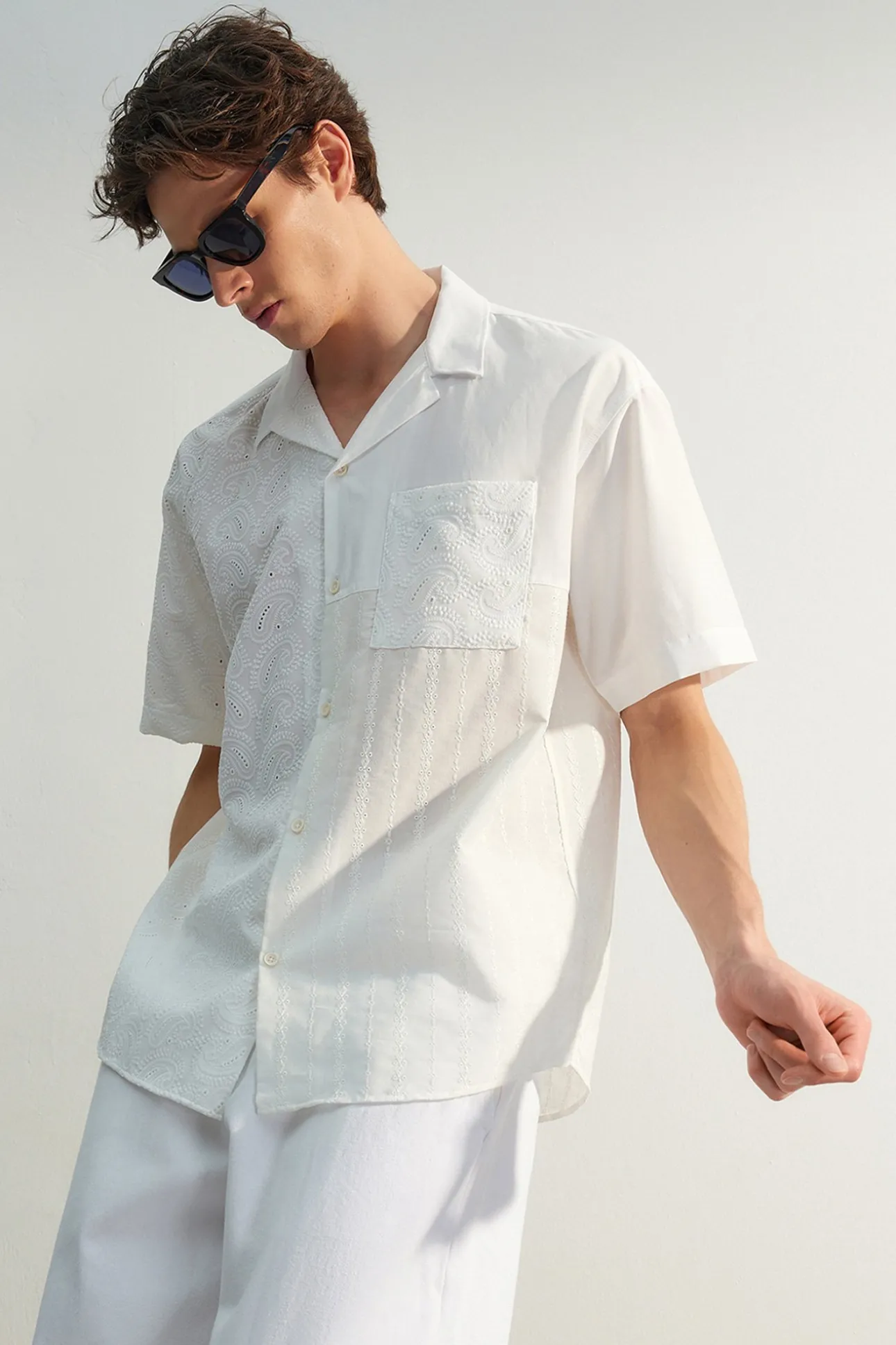 Camisa oversize manga corta