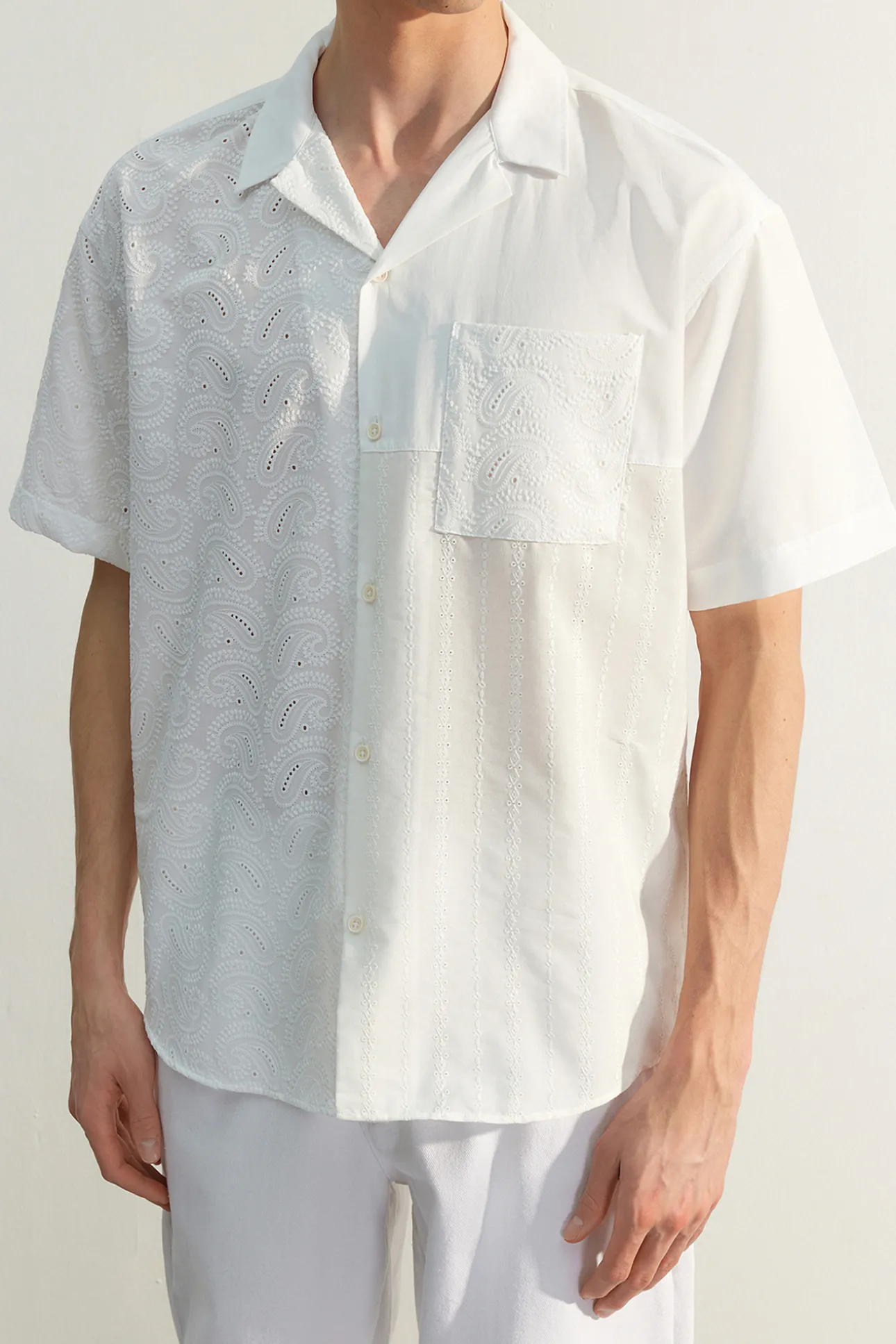 Camisa oversize manga corta