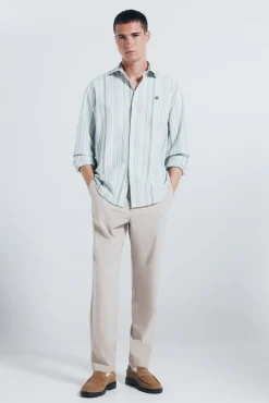 Camisa oxford ligero rayas