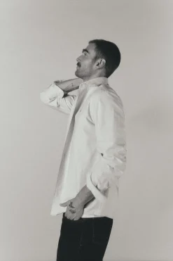 Camisa oxford raya candela manga larga