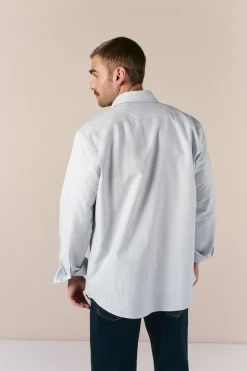 Camisa oxford raya candela manga larga