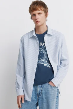 Camisa oxford rayas wrinkle free