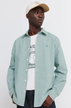 Camisa oxford vichy wrinkle free