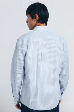 Camisa popel&iacute;n rayas