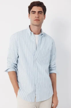 Camisa popel&iacute;n rayas