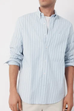 Camisa popel&iacute;n rayas