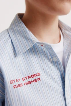 Camisa popelin rayas ni&ntilde;o