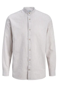 Camisa regular fit cuello mao