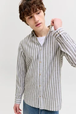 Camisa regular fit lino