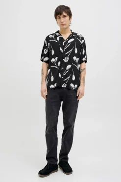 Camisa relaxed fit manga corta