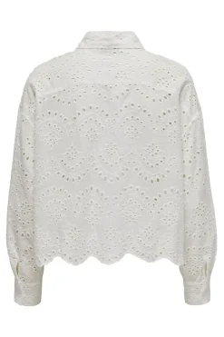 Camisa troquelada manga larga