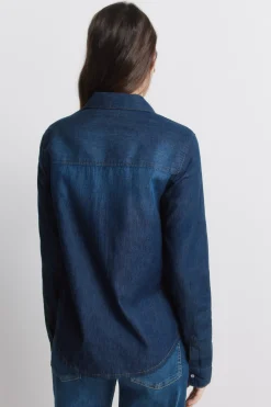 Camisa vaquera bolsillos algod&oacute;n