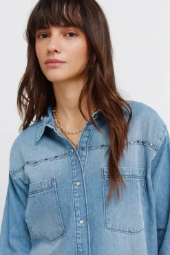 Camisa vaquera canes&uacute;