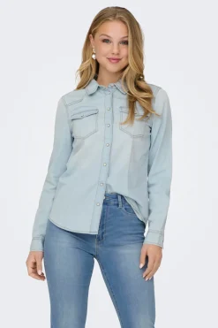 Camisa vaquera de manga larga