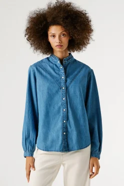 Camisa vaquera manga larga