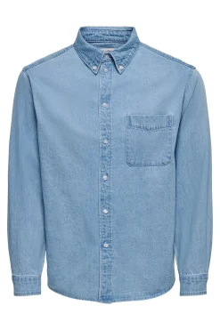 Camisa vaquera manga larga