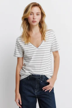 Camiseta b&aacute;sica algod&oacute;n cuello pico