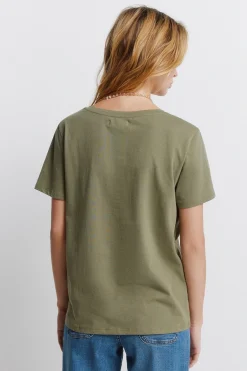 Camiseta b&aacute;sica algod&oacute;n cuello pico