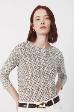 Camiseta b&aacute;sica escote barco