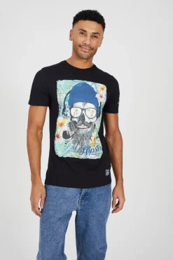 Camiseta calavera manga corta