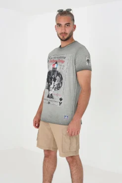 Camiseta calavera manga corta