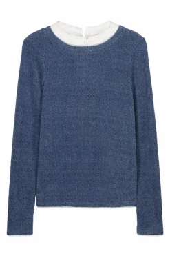 Camiseta chenilla cuello combinado