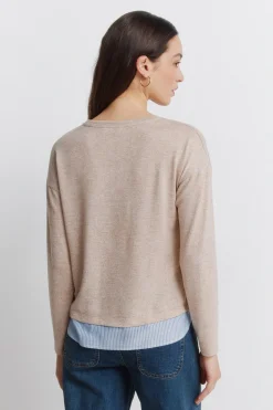 Camiseta combinada botones lateral