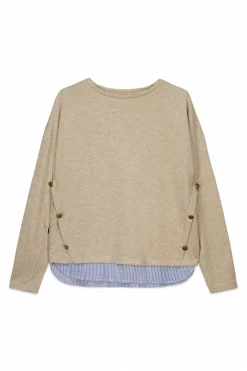 Camiseta combinada botones lateral