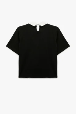 Camiseta con detalle de pedrer&iacute;a