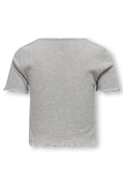 Camiseta cropped ni&ntilde;a