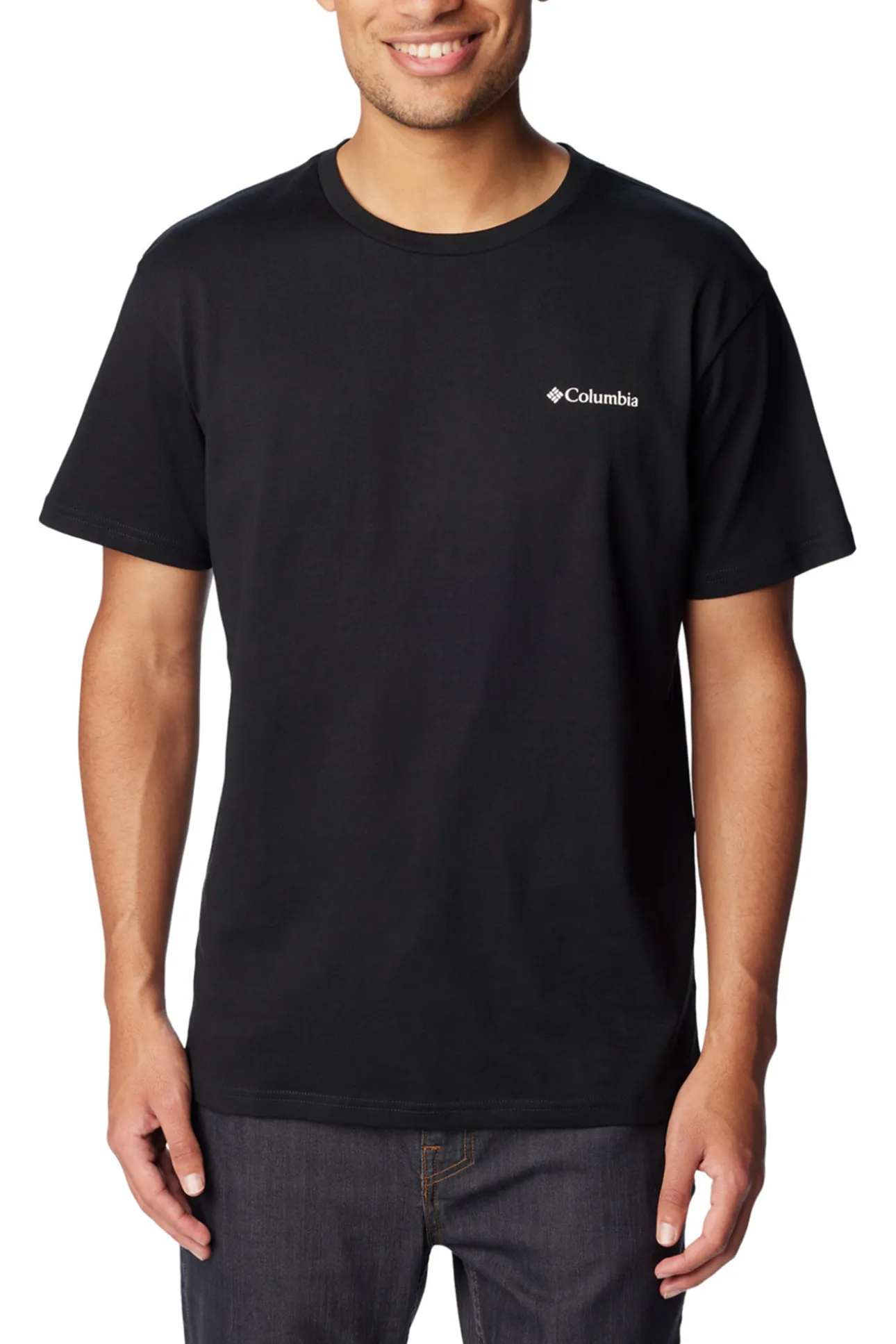 Camiseta de manga corta de algod&oacute;n org&aacute;nico Basic Logo&trade; de Columbia para hombre