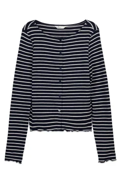 Camiseta de rayas con botenes