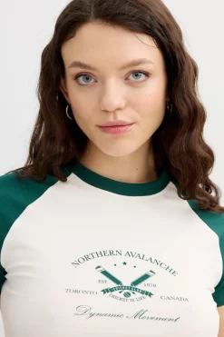 Camiseta deportiva crop