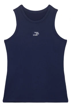 Camiseta halter algod&oacute;n canal&eacute; azul