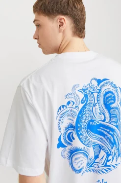 Camiseta loose fit manga corta