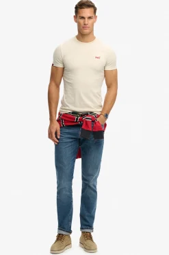 Camiseta manga corta b&aacute;sica con logotipo peque&ntilde;o