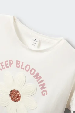 Camiseta manga corta blooming ni&ntilde;a