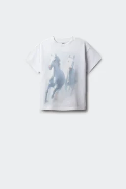 Camiseta manga corta caballo ni&ntilde;a