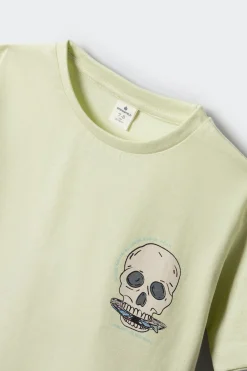 Camiseta manga corta calavera ni&ntilde;o
