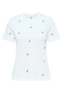 Camiseta manga corta con bordados